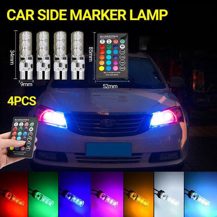 4 X T10 Remote RGB LED Parker Number Plate Interior Dash Car Light Bulbs Holden - Aimall