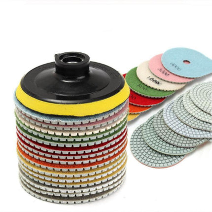 10PCS Diamond Polishing Pads Wet Dry 4" Set for Granite Stone Concrete Marble AU - Aimall