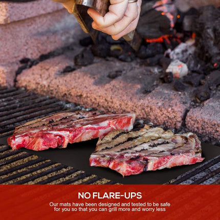 Reusable BBQ Grill Mat Bake Sheet Resistant Teflon Meat Barbecue Non-Stick Party - Aimall