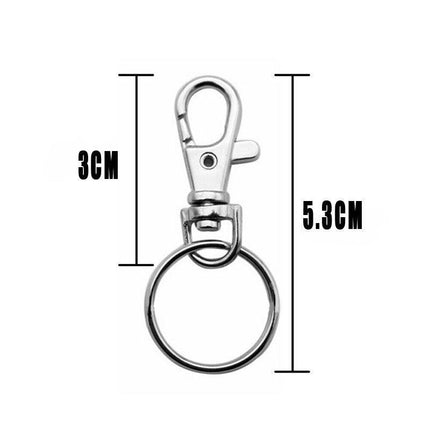 102 Swivel Lobster Clasp Clips Hook Alloy Key Ring Split Keychain Durable Diy AU - Aimall