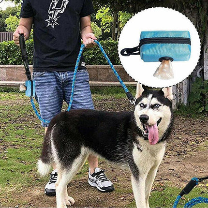Dog Poop Bag Holder Pet Puppy Garbage Waste Pick Up Bags Dispenser Pouch Outdoor - Aimall