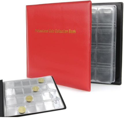 240 Coins Holder Collection Storage Collecting Penny Pocket Album Book RED AUS - Aimall