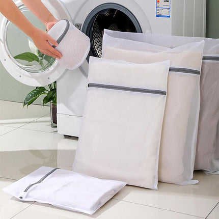5X Laundry Wash Bag Washing Aid Zipper Mesh Clothes Bra Delicate Large AU Stock - Aimall
