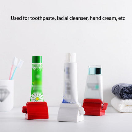 Large Bathroom Toothpaste Squeezer Tube Easy Stand Dispenser Rolling Holder Seat - Aimall