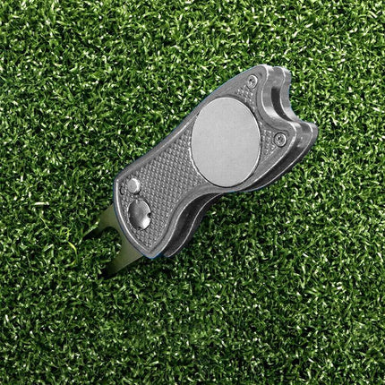 Metal  Switchable  Foldable  Golf Divot Repair Tool With Magnetic Ball Marker Au Aimall