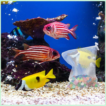10Pcs Nylon Mesh Zip Net Bag Aquarium Fish Tank Pond Filter Supplies Media Tool - Aimall