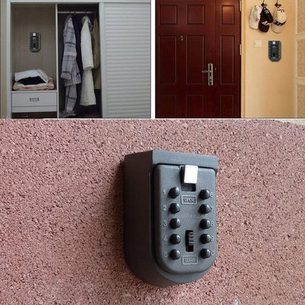 1X Outdoor Wall Mount Spare Key Safe Box Lock Holder Water Weather Proof New AU - Aimall
