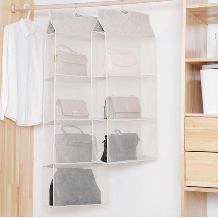 Bag Storage Holder Wardrobe Closet Hanging Handbag Organizer 2/3/4 Pockets Shelf - Aimall