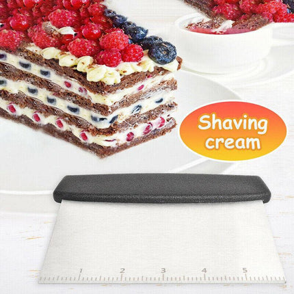 Dough Scraper Stainless Steel Bake Cake Slicer Pastry Cutter Multipurpose Bench - Aimall