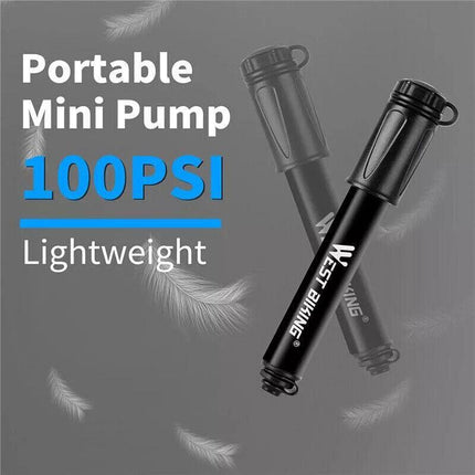 Aluminium MINI BICYCLE AIR PUMP Bike Hand Ball Inflator Portable Cycling Tyre AU - Aimall