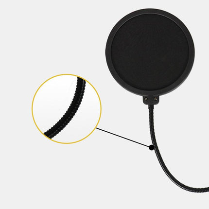 Microphone Suspension Boom Arm Desktop Stand Mic Holder Mount Bonus Pop Filter - Aimall