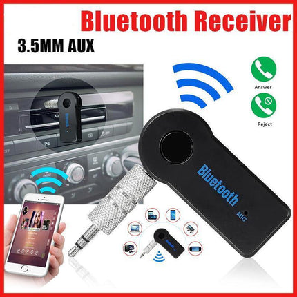 NEW 1PC WIRELESS BLUETOOTH TO AUX 3.5MM AUDIO STEREO CAR MUSIC RECEIVER AU STOCK - Aimall