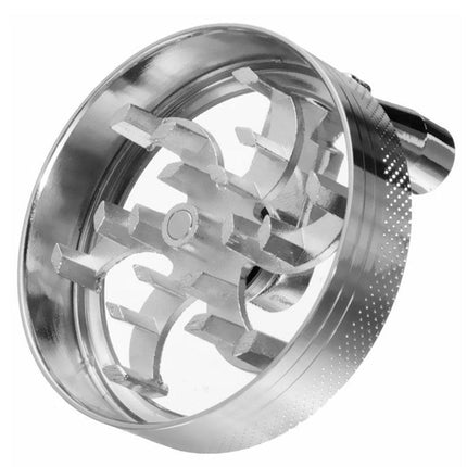4-layer Smoke Grinder Aluminum Herb Grinders Hand Crank Herbal Tobacco Grinders - Aimall