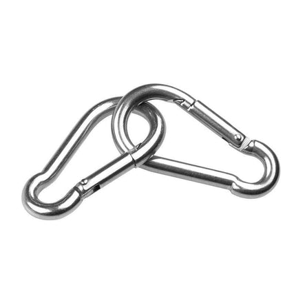 10PCS Stainless Steel Snap Hook Carabiner Ring Screw Keychain Clip for Camping - Aimall