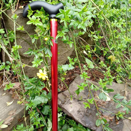 Metal WALKING STICK Travel Folding Cane Pole Compact Adjustable Lightweight New - Aimall