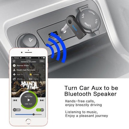 NEW 1PC WIRELESS BLUETOOTH TO AUX 3.5MM AUDIO STEREO CAR MUSIC RECEIVER AU STOCK - Aimall