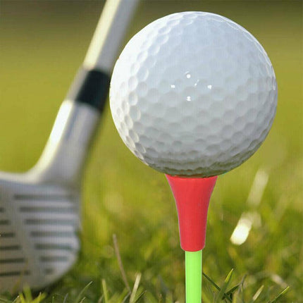 100Pack 83mm Golf Tees Multi Color Plastic With Rubber Cushion AU - Aimall