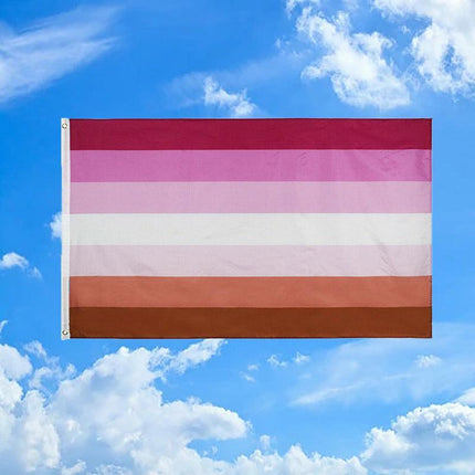 150x90CM Lesbian Flag Rainbow Pride LGBT Mardi Gras Party Outdoor Heavy Duty New - Aimall