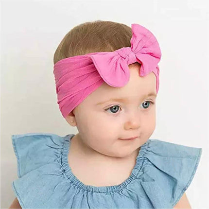 Baby Bow Headband Girl Infant Toddler Newborn Soft Knot Turban Hair Head Wrap AU - Aimall