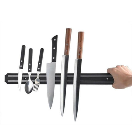 2X Magnetic Knife Rack Magnet Wall Mount Holder Strip Utensil Shelf Kitchen Tool - Aimall