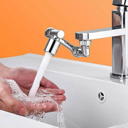 Faucet Extender Universal Rotate Robotic Arm Tap 1080 Swivel Spray Extension - Aimall