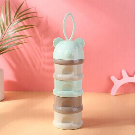 4 Layers Baby Milk Powder Feeding Case Box Formula Dispenser Food Container - Aimall