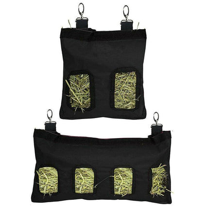 Rabbit Hay Feeder Bag Pet Rat Food Hanging Storage Slow Eating Feeding Pouch S/L - Aimall