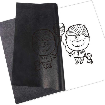100x Sheets Carbon Paper Transfer Copy Graphite Tracing A4 Wood Canvas Art Black - Aimall