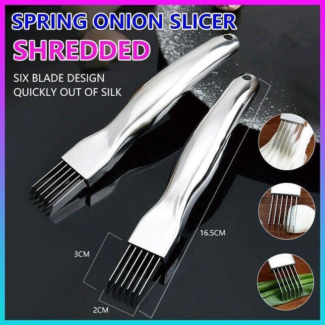Stainless Steel Vegetable Fruit Onion Slicer Shredder Knife Cutter Kitchen AU - Aimall