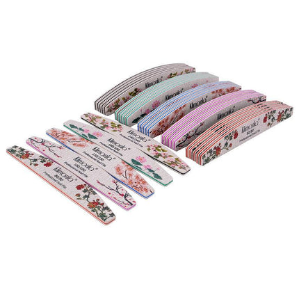 5Pcs Flower Nail Files Sanding Buffer 80-240 Grit Professional Manicure Pedicure - Aimall