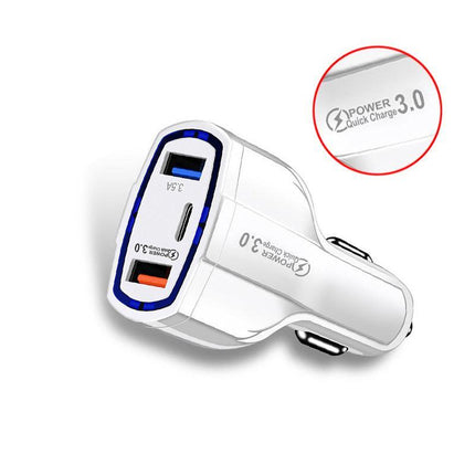 3 Port USB PD Quick Fast Car Charger QC3.0 Adapter Cigarette Lighter Socket AU - Aimall