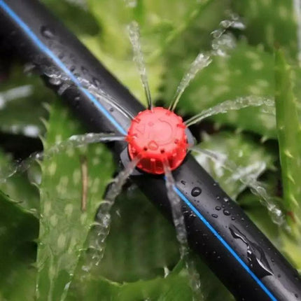100x Adjustable Irrigation Micro Flow Dripper Drip Head Garden Hose Sprinklers - Aimall
