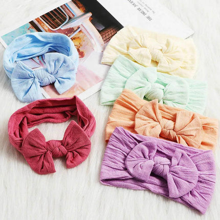 Baby Bow Headband Girl Infant Toddler Newborn Soft Knot Turban Hair Head Wrap AU - Aimall