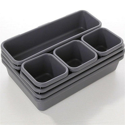 8pcs/set Drawer Desk Draw Cutlery Storage Tray Office/Home Kitchen Organizer Box - Aimall