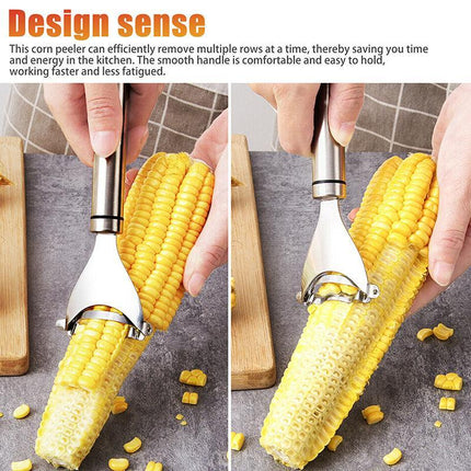 One-Step Corn Peeler Thresher Tools Kitchen Cob Kerneler Cutter Stripper Remov~ - Aimall
