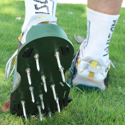 Garden Lawn Aerator Spike Spiked 1 Pair Shoes Triple Bulk Stramps Seeding Farm - Aimall