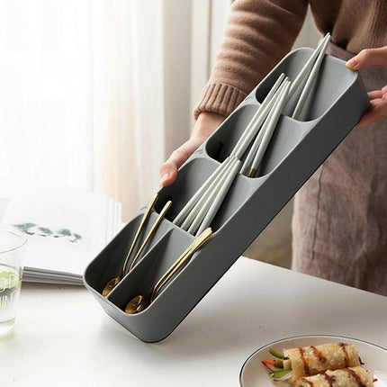 Cutlery Organiser Spoon Tray Insert Utensil Divider Organizer Kitchen Drawer AU - Aimall
