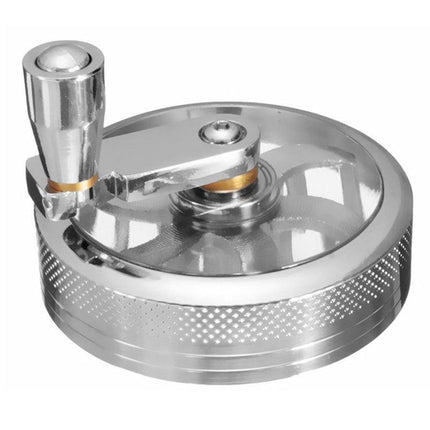 4-layer Smoke Grinder Aluminum Herb Grinders Hand Crank Herbal Tobacco Grinders - Aimall