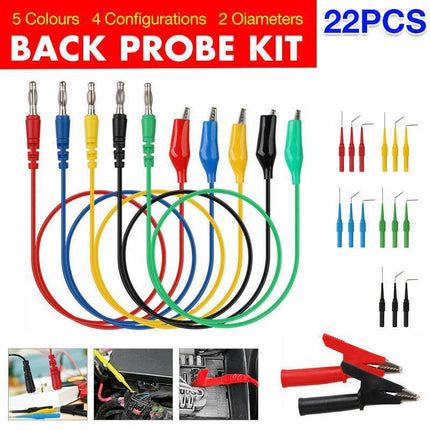 22 X Test Tool Aid 23500 Back Probe Kit SG Automotive Identified Probe Pin Wires - Aimall