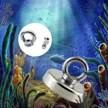 Magnet 120-480Kg Salvage Recovery Neodymium Strong Hook Fishing Treasure Hunting - Aimall