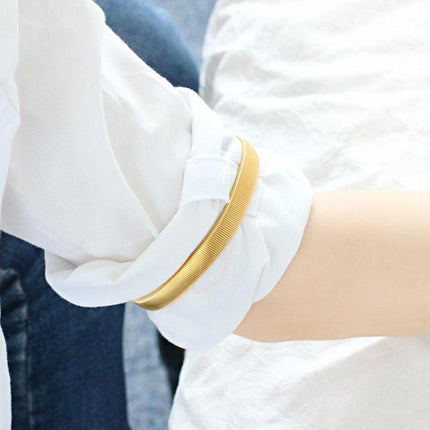 Unisex Anti-Slip Shirt Sleeve Holders Fashion Elastic Armbands Hold Ups Garter - Aimall