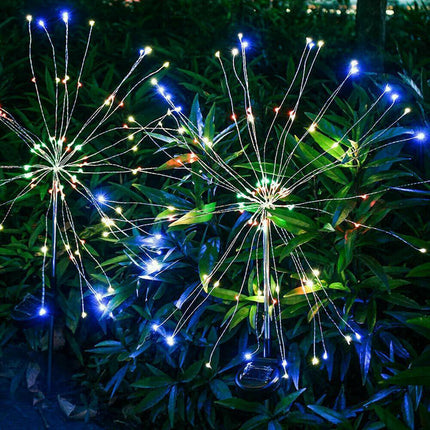 2X Fireworks LED Fairy String Lights Starburst Solar Xmas Garden Night Lamp AU - Aimall
