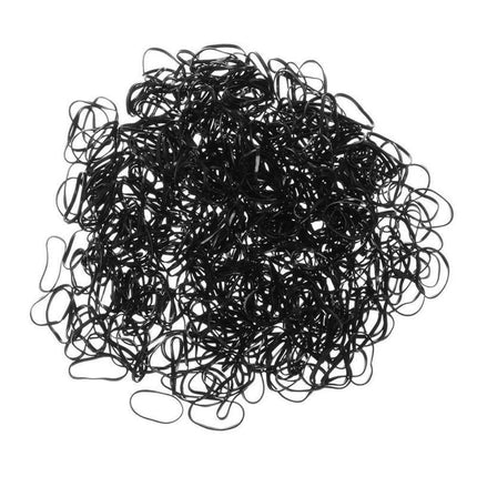 400+pcs Colorful Black Ponytail Holder Elastic Rubber Band Hair Ties Ropes Rings - Aimall