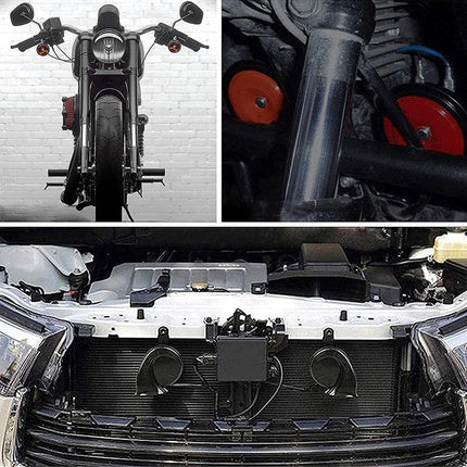 2Pcs Super Horn 12V 60DB Super Loud Horn Snail Motorcycle Car Truck Boat Train - Aimall