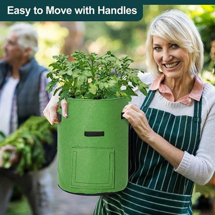 Potato Grow Planter Container Bag Pouch Root Plant Growing Pot Side Window GN AU - Aimall