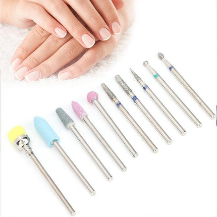 10PCS Diamond Nail Drill Bits Electric Nail Drill Machine Manicure Pedicure Tool - Aimall