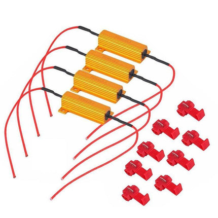 4X 50W LED LOAD RESISTOR 12V LIGHTS FRONT REAR INDICATOR HYPER FLASH CAR 4WD UTE - Aimall