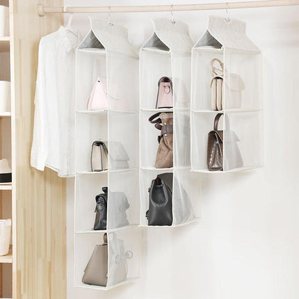 Bag Storage Holder Wardrobe Closet Hanging Handbag Organizer 2/3/4 Pockets Shelf - Aimall