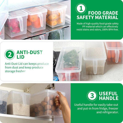 Wasel Refrigerator Storage Box Food Container Kitchen Fridge Organiser FreezerAU - Aimall