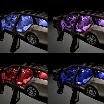 4 X T10 Remote RGB LED Parker Number Plate Interior Dash Car Light Bulbs Holden - Aimall